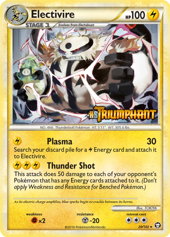 Electivire #TM 20 HS—Triumphant Pokemon card