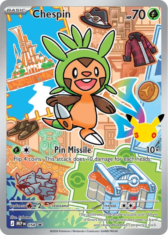 Chespin #MEP 058 MEP Black Star Promos Pokemon card