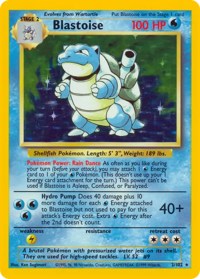 Blastoise #BS 2 Base Pokemon card