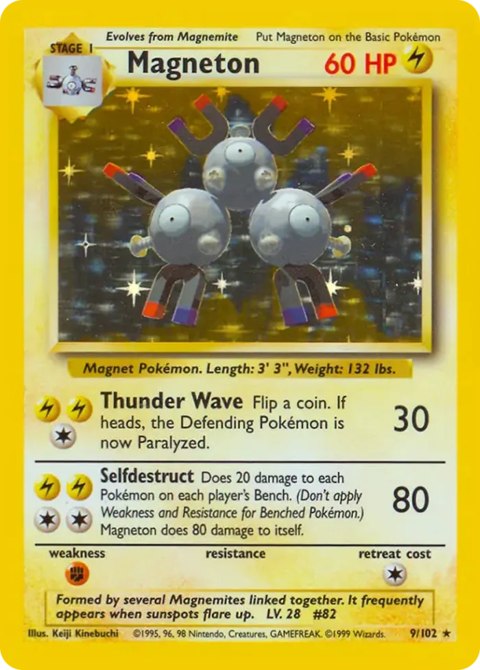 Magneton #BS 9 Base Pokemon card