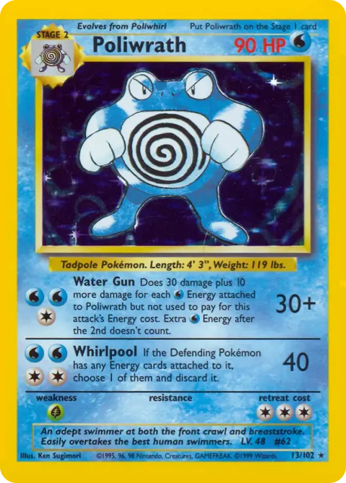 Poliwrath #BS 13 Base Pokemon card