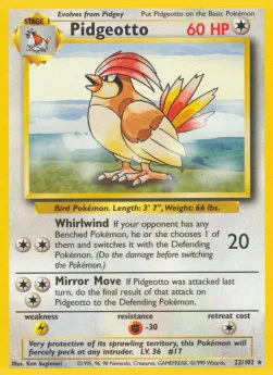 Pidgeotto #BS 22 Base Pokemon card