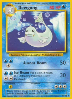 Dewgong #BS 25 Base Pokemon card