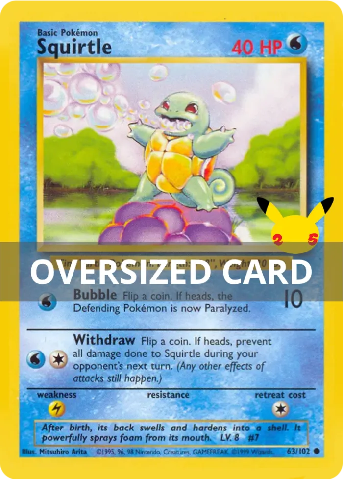 Squirtle #BS 63 Base Pokemon card