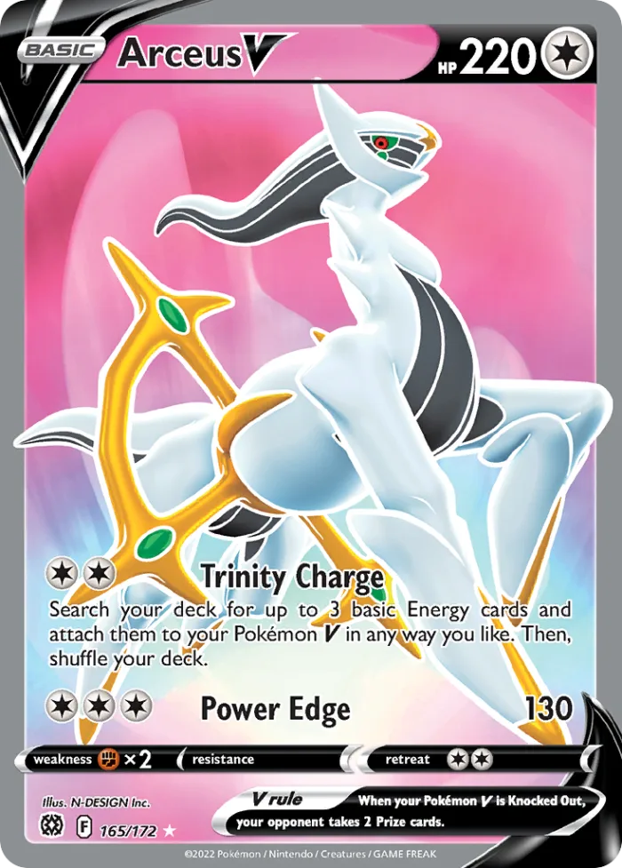 Arceus V #165 Brilliant Stars Pokemon card