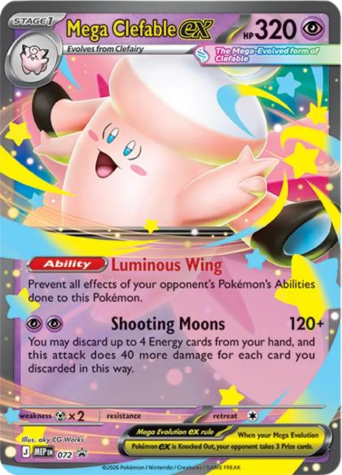 Mega Clefable ex #MEP 072 MEP Black Star Promos Pokemon card