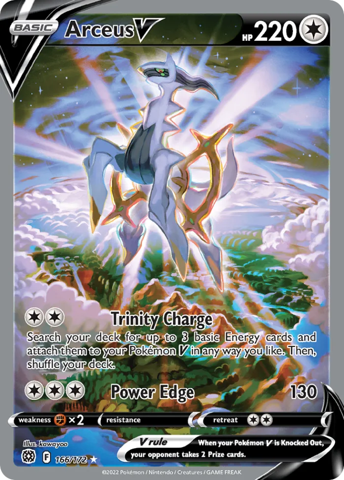 Arceus V #166 Brilliant Stars Pokemon card
