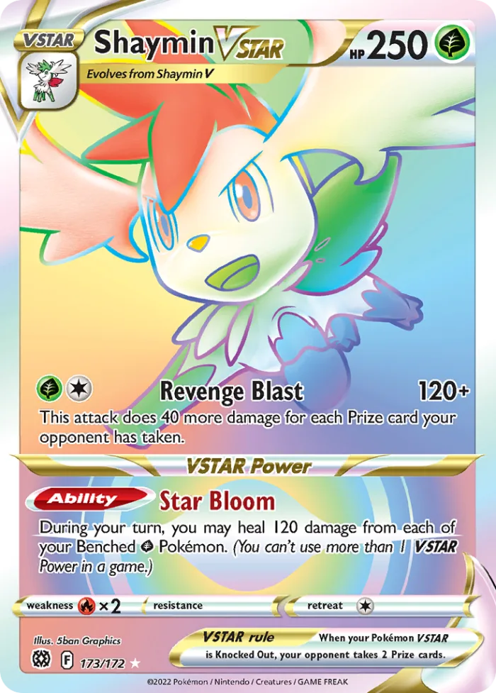 Shaymin VSTAR #173 Brilliant Stars Pokemon card