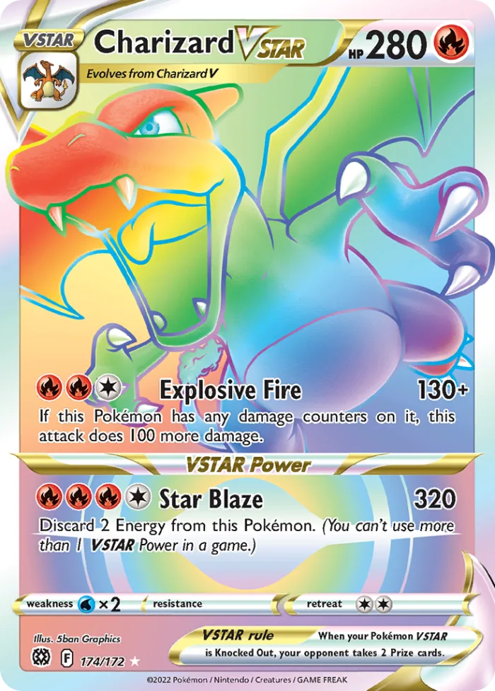 Charizard VSTAR #174 Brilliant Stars Pokemon card