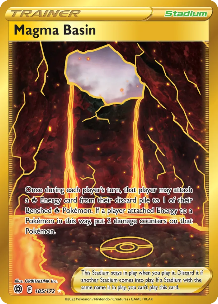 Magma Basin #185 Brilliant Stars Pokemon card