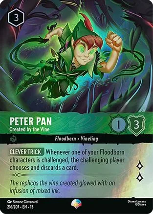 Peter Pan #216 Attack of the Vine! Disney Lorcana card