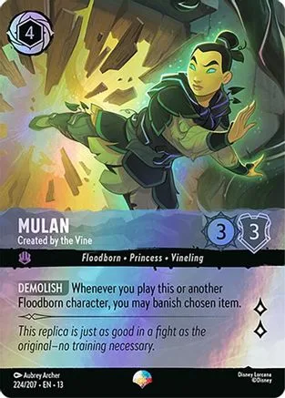 Mulan #224 Attack of the Vine! Disney Lorcana card