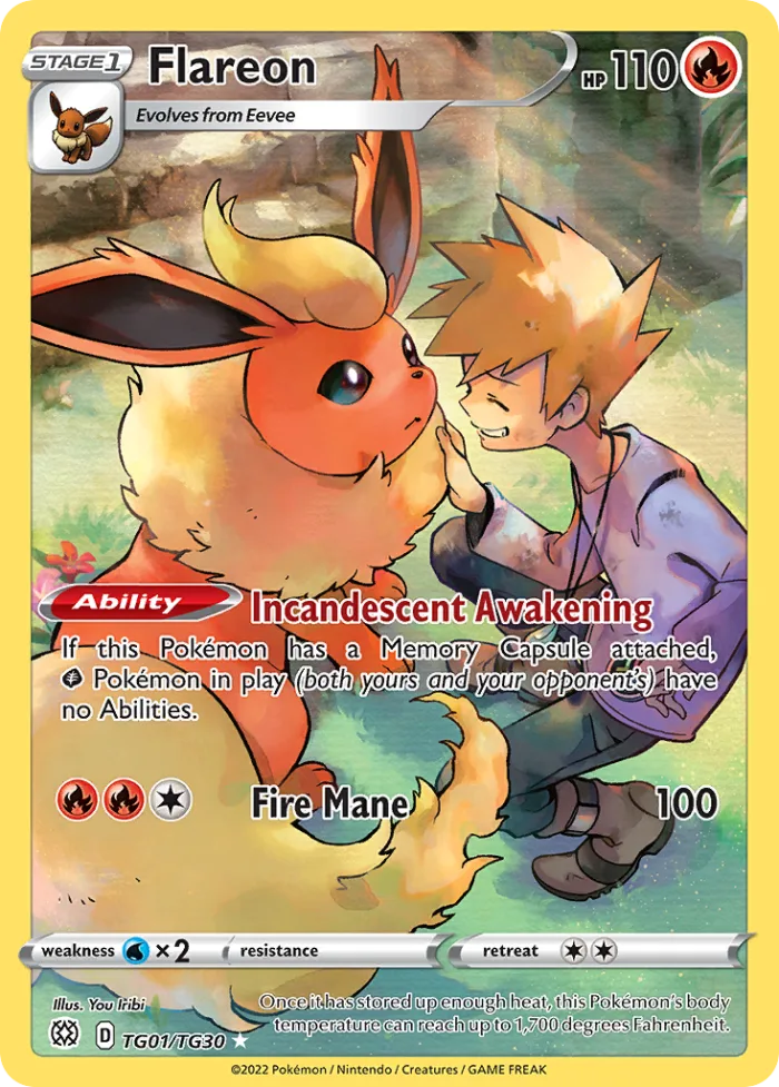 Flareon #TG01 Brilliant Stars Pokemon card