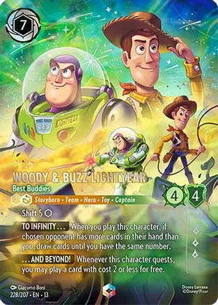 Woody & Buzz Lightyear #228 Attack of the Vine! Disney Lorcana card