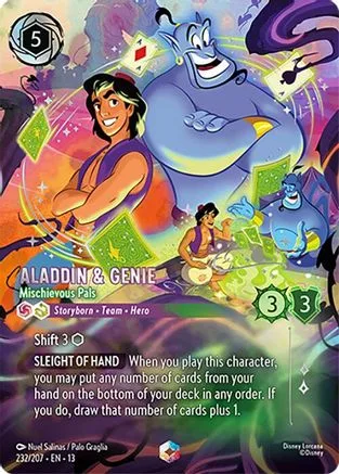 Aladdin & Genie #232 Attack of the Vine! Disney Lorcana card