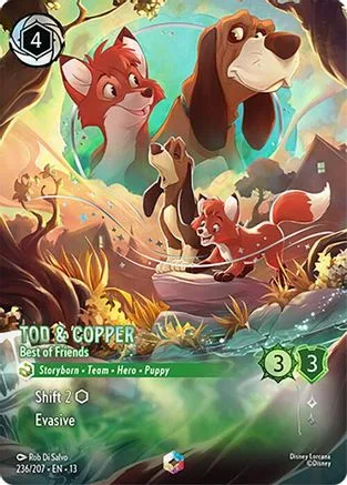 Tod & Copper #236 Attack of the Vine! Disney Lorcana card
