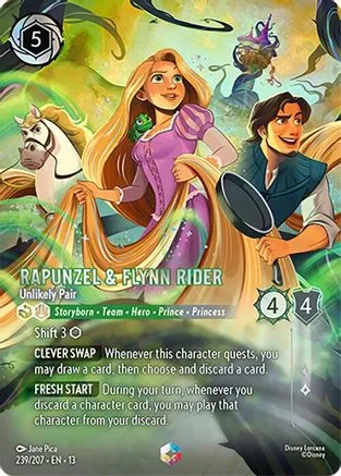 Rapunzel & Flynn Rider #239 Attack of the Vine! Disney Lorcana card