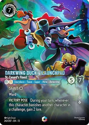 Darkwing Duck & Launchpad #242 Attack of the Vine! Disney Lorcana card