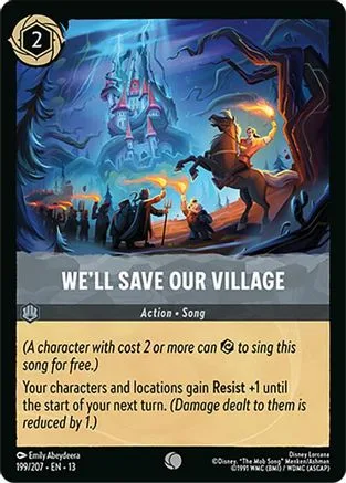 We'll Save Our Village #199 Attack of the Vine! Disney Lorcana card