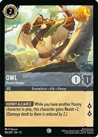 Owl #185 Attack of the Vine! Disney Lorcana card