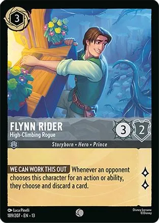 Flynn Rider #189 Attack of the Vine! Disney Lorcana card