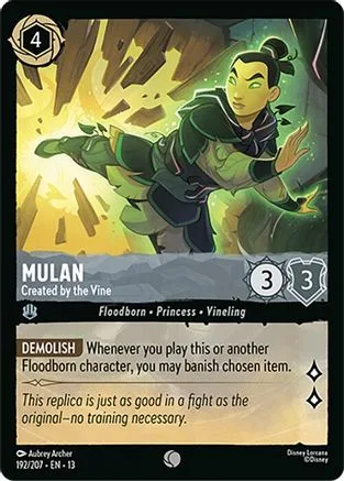 Mulan #192 Attack of the Vine! Disney Lorcana card