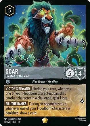 Scar #194 Attack of the Vine! Disney Lorcana card