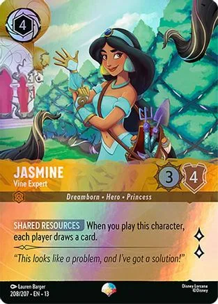 Jasmine #208 Attack of the Vine! Disney Lorcana card