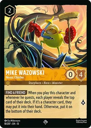 Mike Wazowski #018 Attack of the Vine! Disney Lorcana card