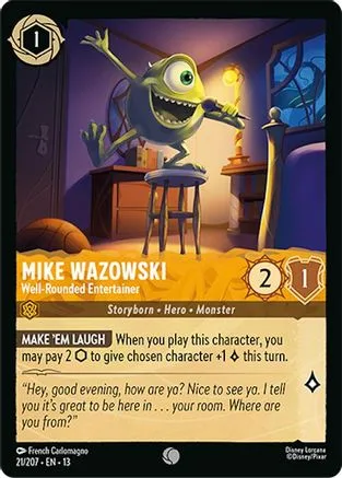 Mike Wazowski #021 Attack of the Vine! Disney Lorcana card