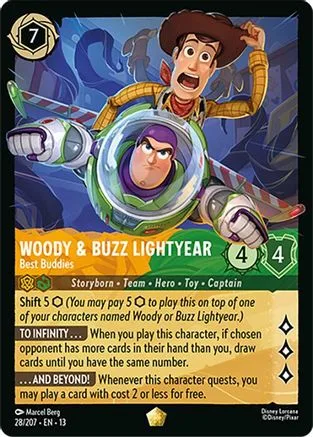 Woody & Buzz Lightyear #028 Attack of the Vine! Disney Lorcana card