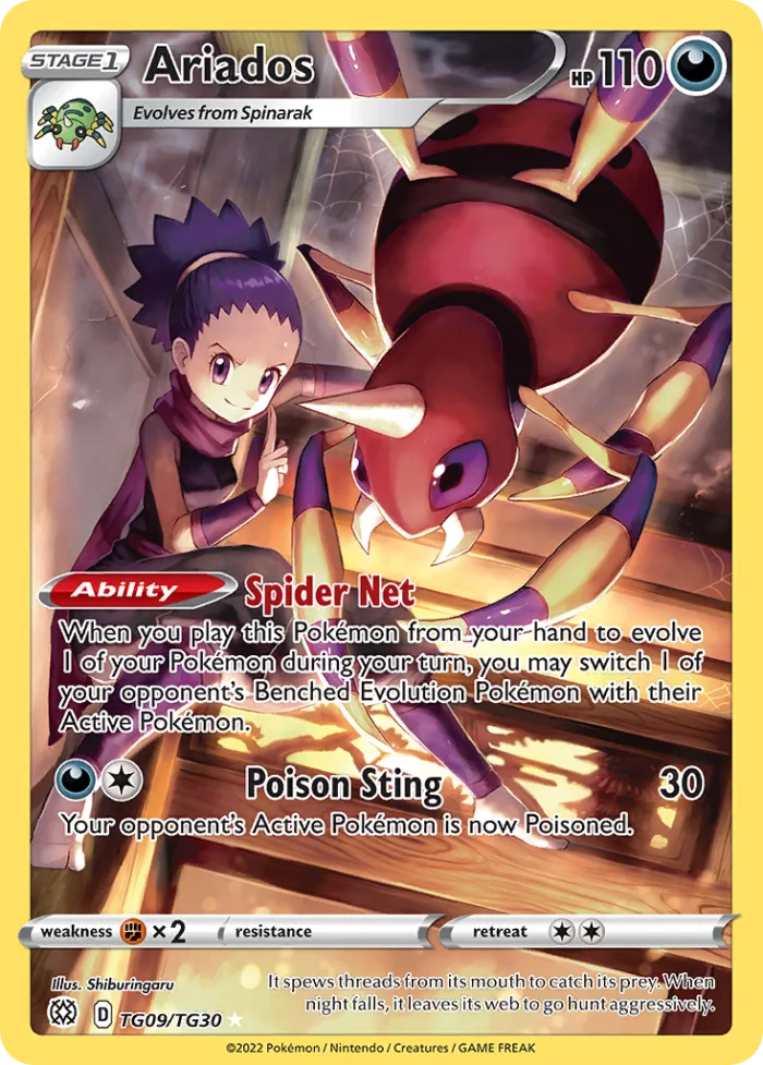 Ariados #TG09 Brilliant Stars Pokemon card