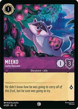 Meeko #047 Attack of the Vine! Disney Lorcana card