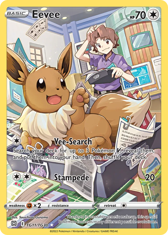 Eevee #TG11 Brilliant Stars Pokemon card