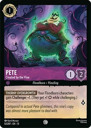 Pete #052 Attack of the Vine! Disney Lorcana card