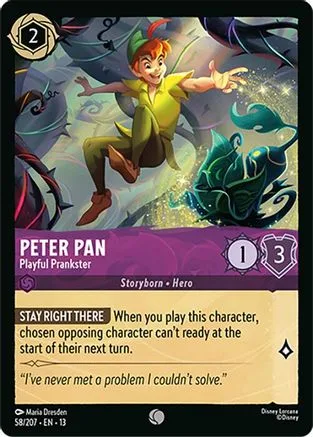 Peter Pan #058 Attack of the Vine! Disney Lorcana card