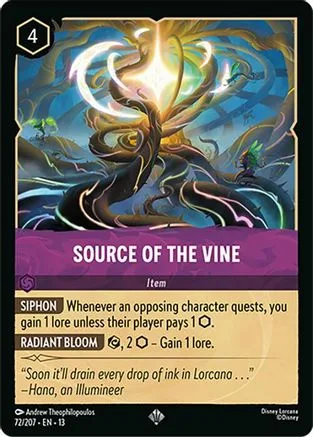 Source of the Vine #072 Attack of the Vine! Disney Lorcana card