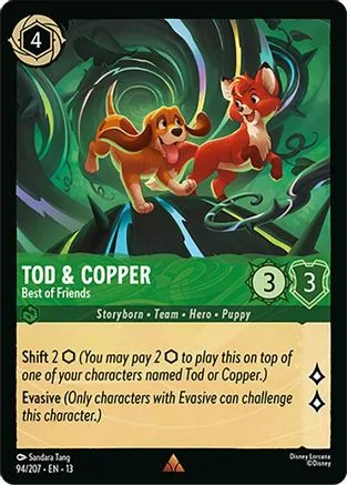 Tod & Copper #094 Attack of the Vine! Disney Lorcana card