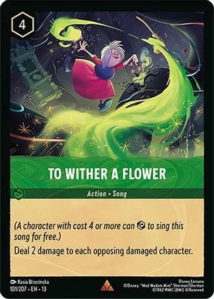 To Wither a Flower #101 Attack of the Vine! Disney Lorcana card