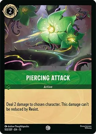Piercing Attack #102 Attack of the Vine! Disney Lorcana card