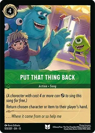 Put That Thing Back #103 Attack of the Vine! Disney Lorcana card