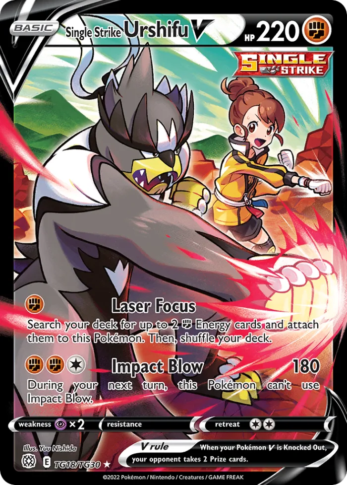 Single Strike Urshifu V #TG18 Brilliant Stars Pokemon card
