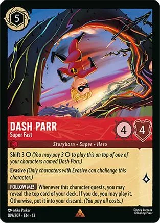 Dash Parr #109 Attack of the Vine! Disney Lorcana card
