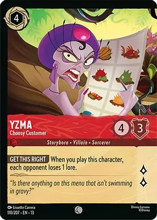 Yzma #110 Attack of the Vine! Disney Lorcana card