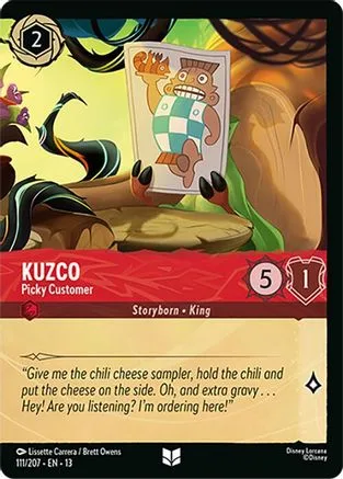 Kuzco #111 Attack of the Vine! Disney Lorcana card