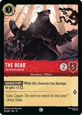 The Bear #112 Attack of the Vine! Disney Lorcana card