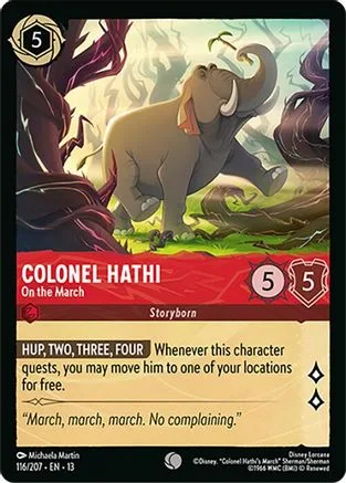 Colonel Hathi #116 Attack of the Vine! Disney Lorcana card