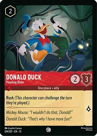 Donald Duck #124 Attack of the Vine! Disney Lorcana card
