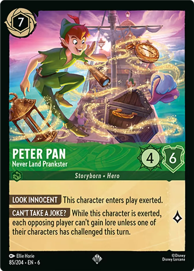 Peter Pan #85 Azurite Sea Disney Lorcana card