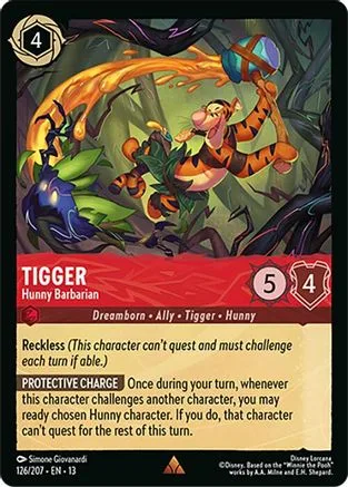 Tigger #126 Attack of the Vine! Disney Lorcana card